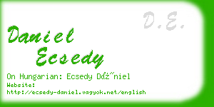 daniel ecsedy business card